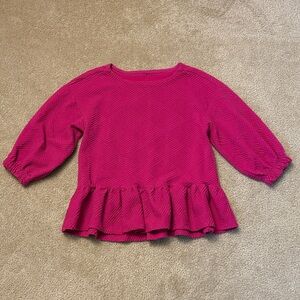 Anthropologie Maeve Mikayla Textured Peplum Top sz XS